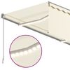 vidaXL Markise Automatisch mit Rollo LED Windsensor 4x3 m Creme