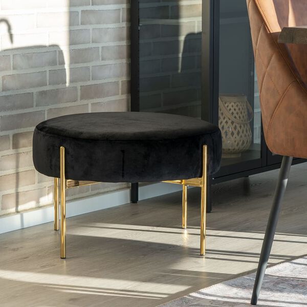 House Nordic Pouf Evie Schwarz