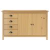 vidaXL Sideboard Hill Honigbraun 130x40x80 cm Massivholz Kiefer