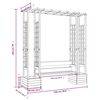 vidaXL Garten-Pergola mit Bank & Pflanzk&uuml;beln Kiefernholz Impr&auml;gniert