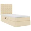 vidaXL Aufbewahrungsbett mit Matratze Creme 90 x 190 cm Polyester