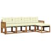 vidaXL Outdoor-Sofagarnitur 5 stk. Natur und Creme