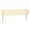 vidaXL Kopfteil mit Ohren Creme 163x23x78/88 cm Kunstleder
