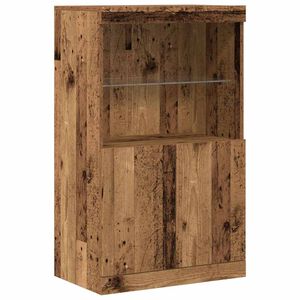 vidaXL LED-Sideboard Braun 60 x 37 x 100 cm Holzwerkstoff