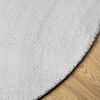 vidaXL Teppich HUARTE Kurzflor Weich und Waschbar Grau &Oslash; 200 cm