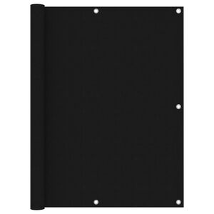 vidaXL Balkon-Sichtschutz Schwarz 120x300 cm Oxford-Gewebe