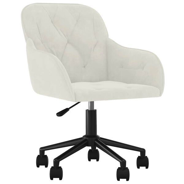 vidaXL Esszimmerst&uuml;hle 2 Stk. Drehbar Creme Samt