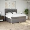vidaXL Boxspringbett mit Matratze Taupe 200x200 cm Stoff