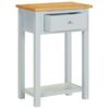 vidaXL Beistelltisch 50x32x75 cm Massivholz Eiche