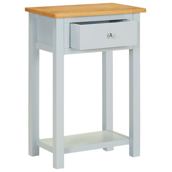 vidaXL Beistelltisch 50x32x75 cm Massivholz Eiche