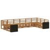 vidaXL Outdoor-Sofagarnitur 10 stk. Natur Massivholz Akazie