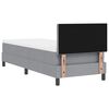 vidaXL Boxspringbett mit Matratze mit LED Hellgrau 80 x 200 cm Stoff