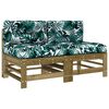 vidaXL Mittelsofas mit Kissen 2 Stk. Kiefernholz Impr&auml;gniert