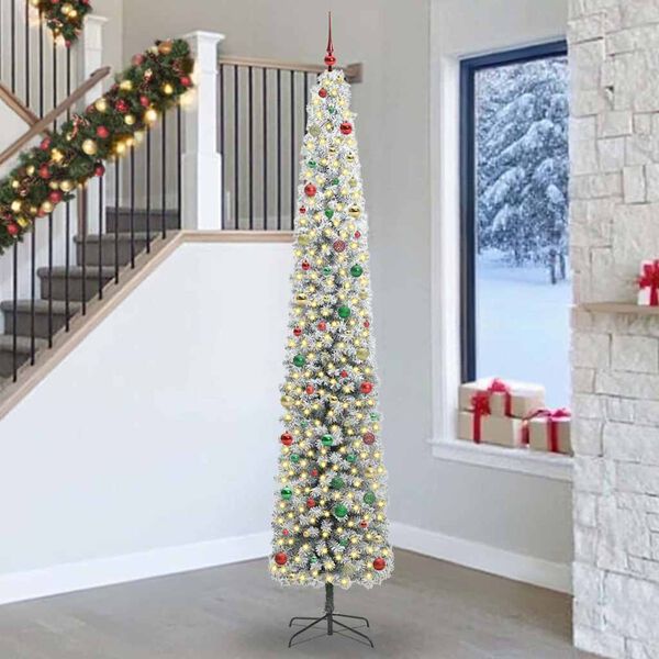 vidaXL K&uuml;nstlicher Weihnachtsbaum mit 300 LEDs mit St&auml;nder Gr&uuml;n 270 cm