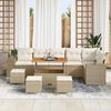 vidaXL Garten-Sofa-Set 10 pcs Beige Poly-Rattan