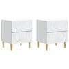 vidaXL Nachttisch 2 pcs Wei&szlig; 43 x 34,5 x 48 cm Holzwerkstoff