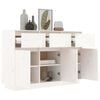 vidaXL Sideboard Wei&szlig; 110x36x75 cm Massivholz Kiefer