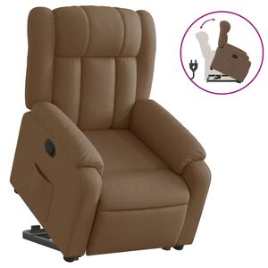 vidaXL Relaxsessel mit Aufstehhilfe Braun Stoff