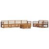vidaXL Outdoor-Sofagarnitur 7 stk. Natur Massivholz Akazie