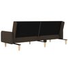 vidaXL Schlafsofa 2-Sitzer mit Fu&szlig;hocker Dunkelbraun Stoff