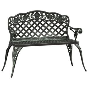vidaXL Gartenbank 108 cm Aluminiumguss Gr&uuml;n