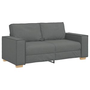 vidaXL 2-Sitzer Sofa Dunkelgrau 180x78x84 cm Stoff