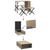 vidaXL 5-tlg. Garten-Essgruppe Klappbar Beige Poly Rattan