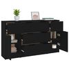 vidaXL 3-tlg. Sideboard-Set Schwarz Holzwerkstoff