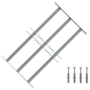 vidaXL Fenstergitter Verstellbar mit 3 Querst&auml;ben 500-650 mm