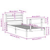 vidaXL Massivholzbett ohne Matratze Wei&szlig; 90x200 cm Kiefernholz
