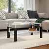 vidaXL Couchtisch Grau Transparent 95x55x40 cm Hartglas