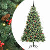 vidaXL K&uuml;nstlicher Weihnachtsbaum 300 LEDs Warmes Wei&szlig; PVC und Metall