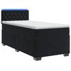 vidaXL Boxspringbett mit Matratze und LED Schwarz 80 x 200 cm Samt