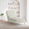 vidaXL Massage-Chaiselongue mit Nackenrolle Creme Samt