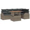 vidaXL Garten-Sofa-Set 6 stk. Grau Poly Rattan