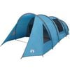 vidaXL Tunnelzelt 4-Personen 4 Personen Blau und Grau