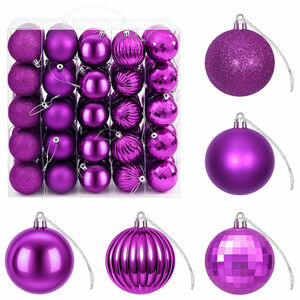 vidaXL Weihnachtskugelset 75 stk. Lila 6 cm Polystyrol