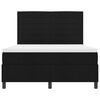 vidaXL Boxspringbett mit Matratze mit LED Schwarz 160 x 200 cm Stoff