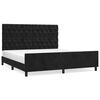 vidaXL Bettgestell ohne Matratze Schwarz 160x200 cm Samt