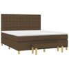 vidaXL Boxspringbett mit Matratze Dunkelbraun 180x200 cm Stoff