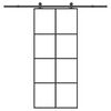 vidaXL Schiebet&uuml;r mit Beschlag 90x205 cm ESG-Glas & Aluminium