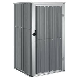 vidaXL Ger&auml;tehaus Grau 88x89x161 cm Verzinkter Stahl