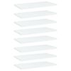 vidaXL B&uuml;cherregal-Bretter 8 Stk. Wei&szlig; 40x20x1,5 cm Holzwerkstoff