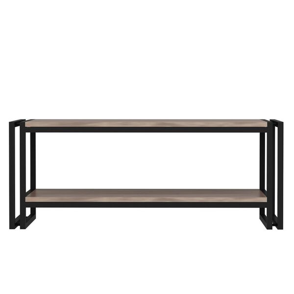 Homemania Couchtisch Lesa 102x45x40 cm Schwarz und Walnuss