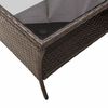vidaXL Gartensofa 2-Sitzer mit Kissen & Tisch Braun Poly Rattan