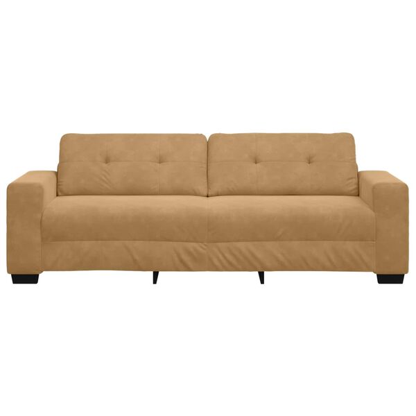 vidaXL 3-Sitzer-Sofa Braun 180 cm Samt