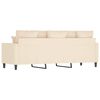 vidaXL 3-Sitzer-Sofa Creme 180 cm Samt