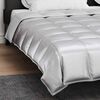 vidaXL Sommerdecke Silber 240 x 260 cm Satin und Mikrofaser
