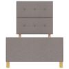 vidaXL Bettgestell mit Kopfteil Taupe 80 x 200 cm Stoff