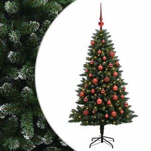 vidaXL K&uuml;nstlicher Weihnachtsbaum mit Kugel 150 cm 150 LEDs